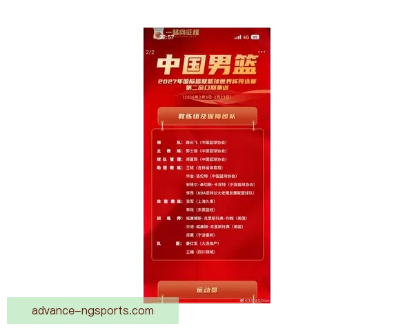 中国男篮备战世界杯集训名单公布老将回归新星亮相引发热议三十将